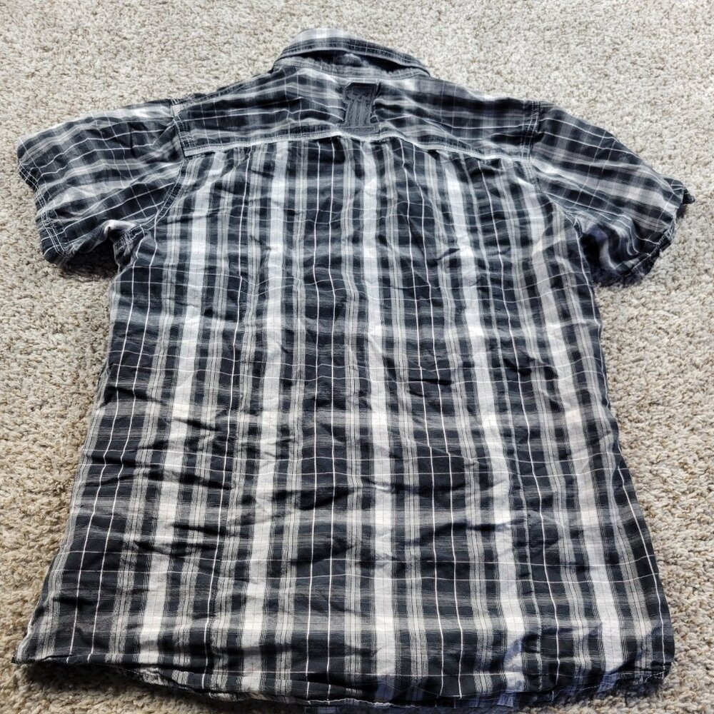 Harley Davidson Shirt Mens Large Button Work Shirt Embroidered Plaid Multicolor - Picture 5 of 7